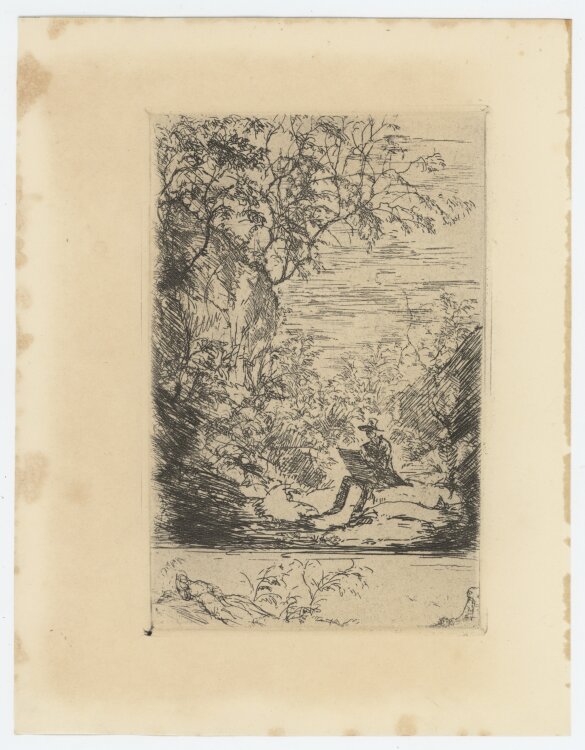 Hans Meid - Der Maler in der Landschaft - 1920 - Radierung