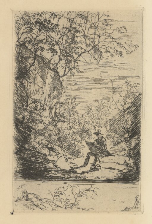 Hans Meid - Der Maler in der Landschaft - 1920 - Radierung
