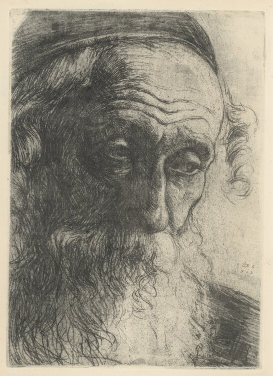 Hermann Struck - Alter Jude aus Jaffa - 1920 - Vernis mou