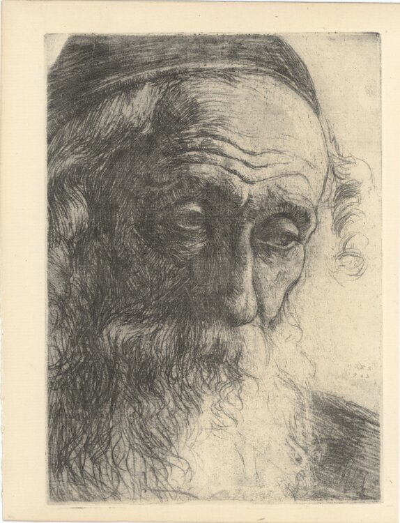 Hermann Struck - Alter Jude aus Jaffa - 1920 - Vernis mou