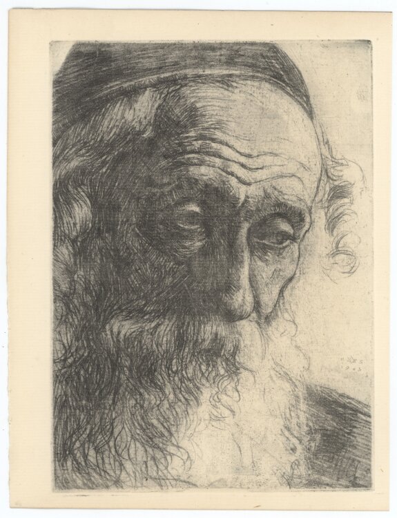 Hermann Struck - Alter Jude aus Jaffa - 1920 - Vernis mou