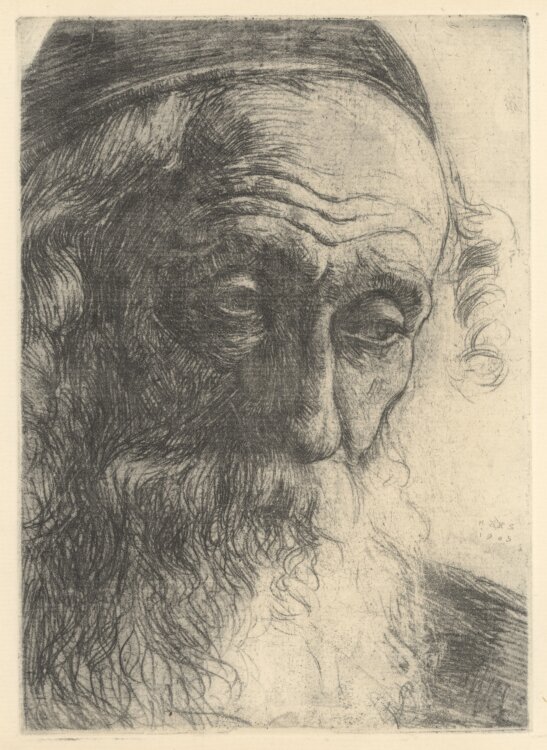 Hermann Struck - Alter Jude aus Jaffa - 1920 - Vernis mou
