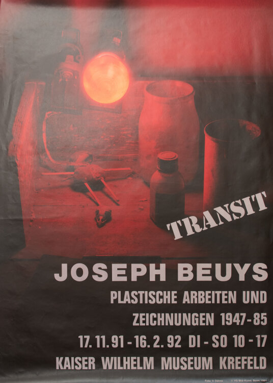 Joseph Beuys - Transit. Ausstellungsplakat Krefeld - 1991...