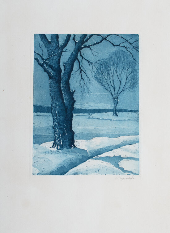 Unbekannt - Winterliche Landschaft - Frühes 20. Jhd....
