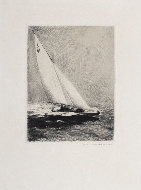 Hermann Fritz Neumann - Segelboot L 81 - 1920er Jahre -...