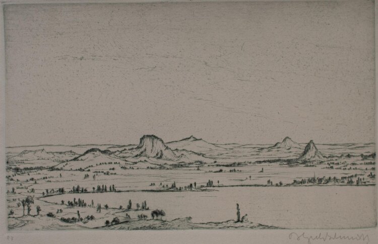 Bruno Goldschmitt - Landschaft am See - Radierung - o.J.