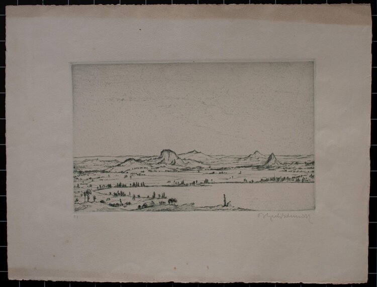 Bruno Goldschmitt - Landschaft am See - Radierung - o.J.
