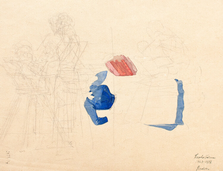 Theodor Volmar - Familie und Alltag - 19. Jhd. - Aquarell...
