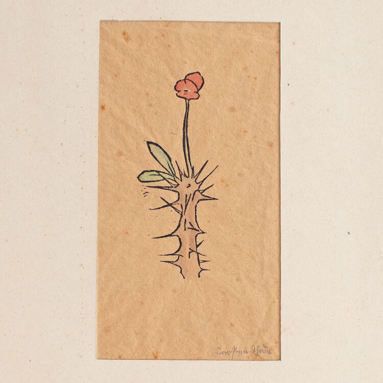 Carsten Stade - Kaktus mit Blüte - 1920er Jahre -...