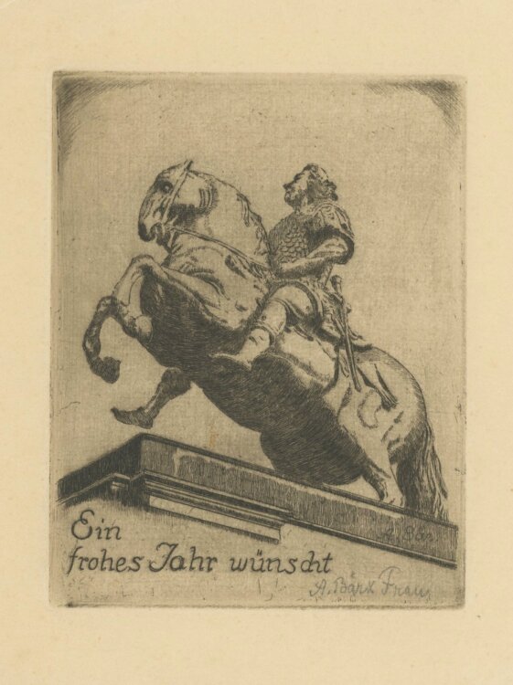 Artur Bär - Ein frohes Jahr - 20. Jhd. - Radierung