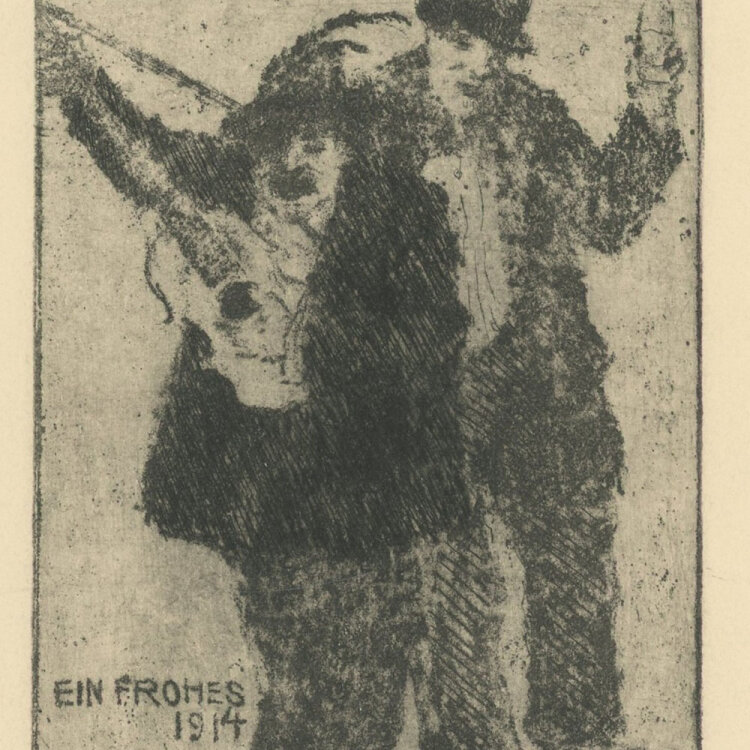 Artur Bär - Win frohes 1914 - 1913 - Radierung