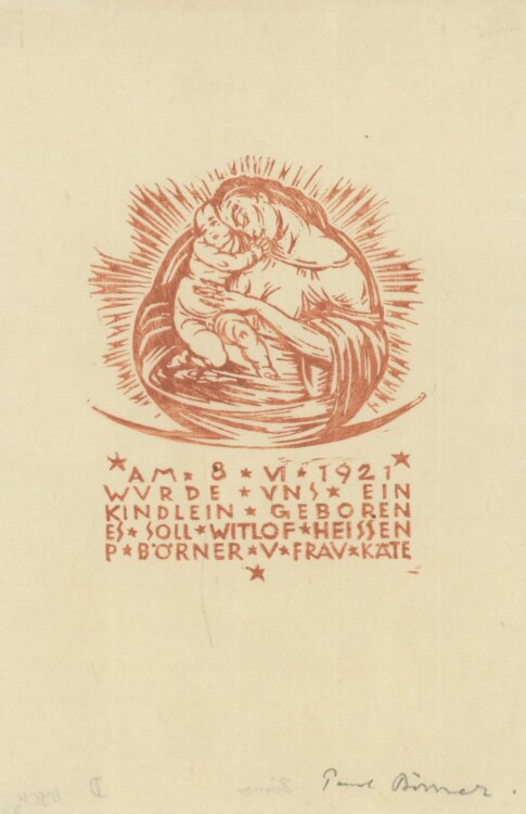 Emil Paul Börner - Verkündung Geburt - 1921 -...
