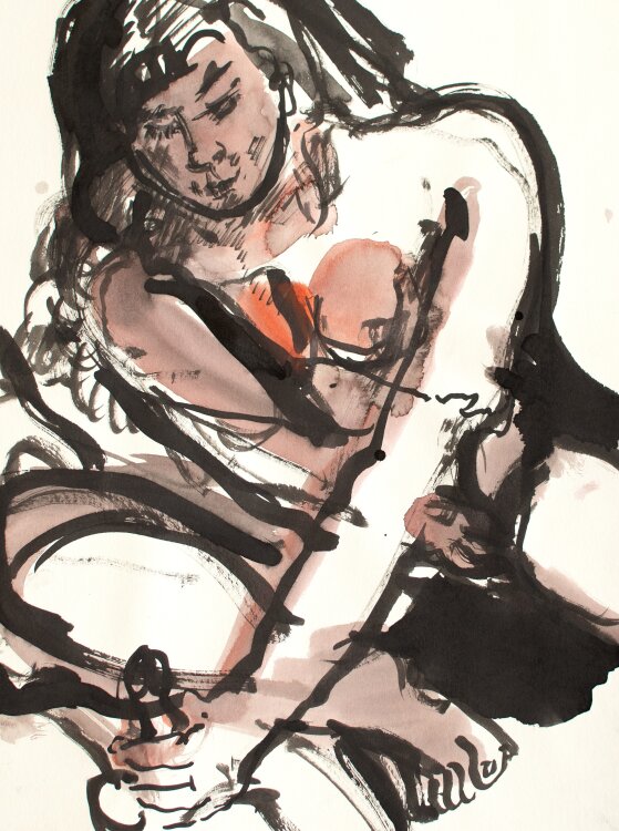 Rolf Walter - Erotische Szene - 2001 - Aquarell