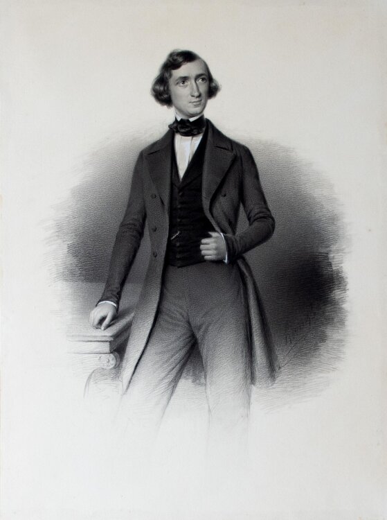 Unbekannt - Männer- und Frauenbildnis - um 1850 - Schwarze und weiße Kreide