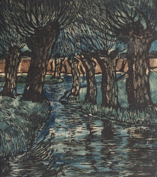 Heinrich Steinhagen - Weiden am Bach - 1910er/1920er...