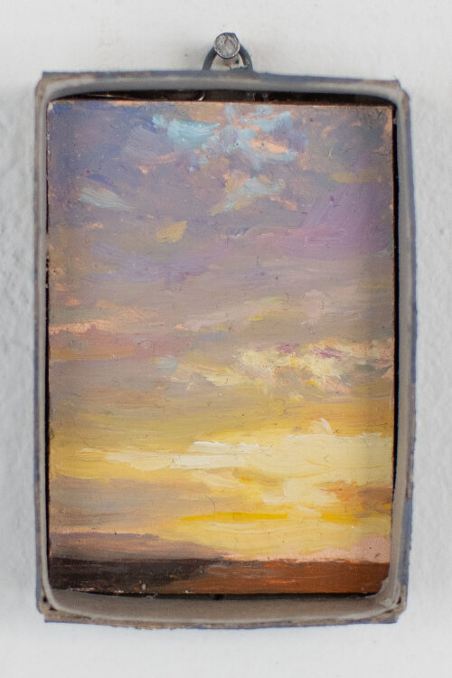 Andreas Wachter - Himmel - 2026 - Ölmalerei in Streichholzschachtel