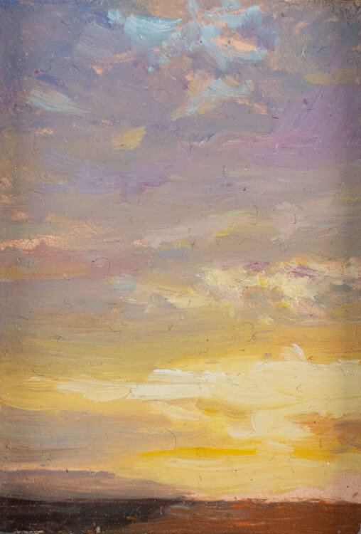 Andreas Wachter - Himmel - 2026 - Ölmalerei in Streichholzschachtel