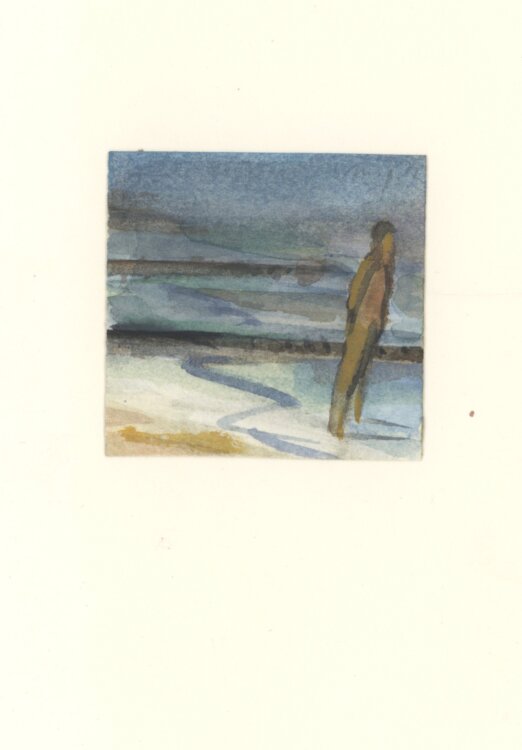 Manfred Pietsch - Am Strand - 1987 - Aquarell