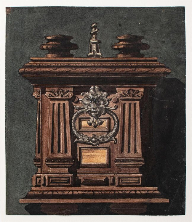 Unbekannt - Historistischer Möbelentwurf - Aquarell - o. J.
