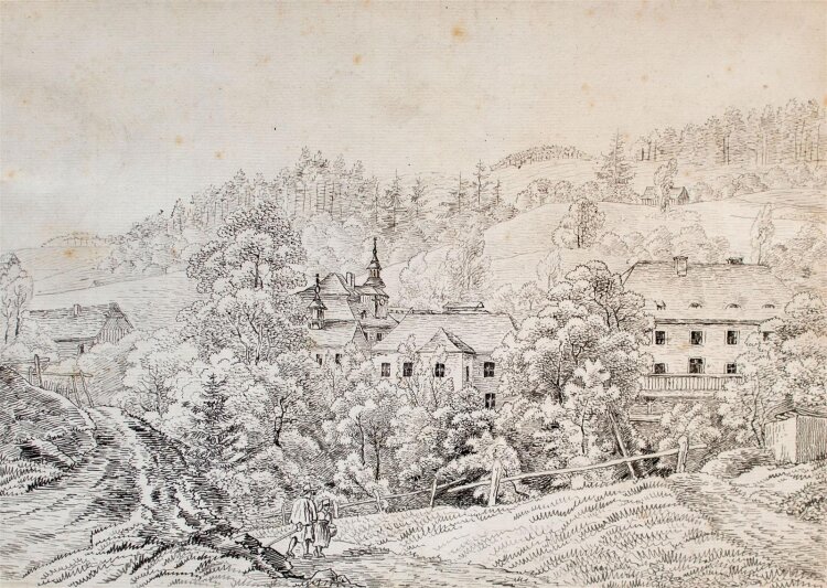 Unbekannt - Gebirgslandschaft - Tuschezeichnung - o. J.