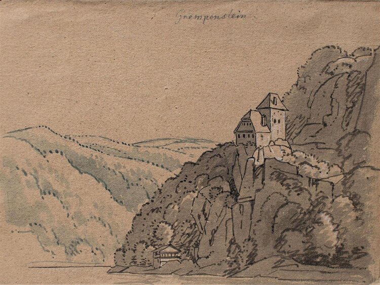 Unbekannt - Burg Krempelstein, Österreich - Tuschezeichnung - o. J.