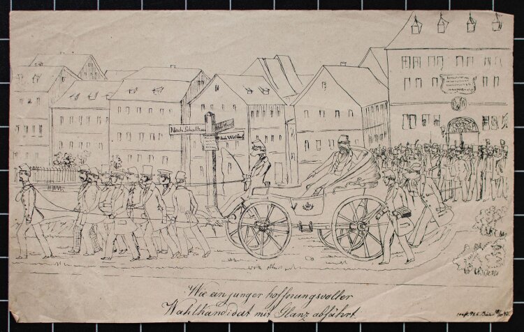 Unbekannt - Ein junger hoffnungsvoller Wahlkandidat - Lithographie - 1848