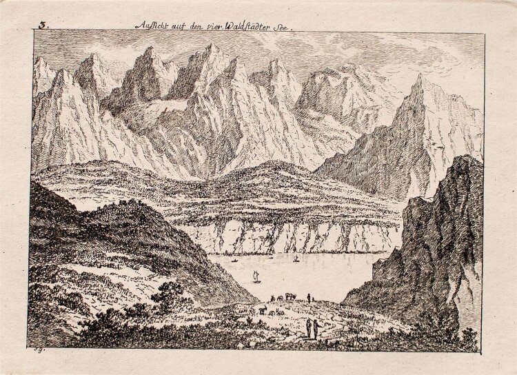 Salomon Gessner - Waldstättersee - Radierung - o. J.