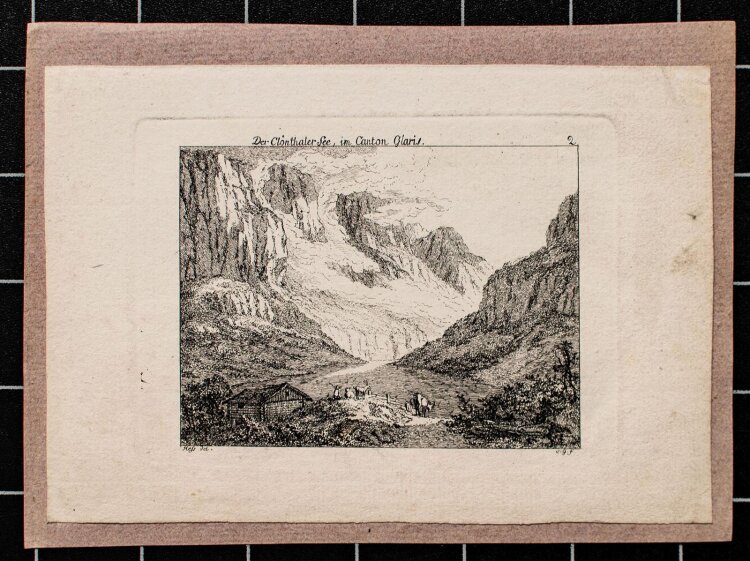 Salomon Gessner - Der Klöntalersee im Kanton Glarus - Radierung - o. J.