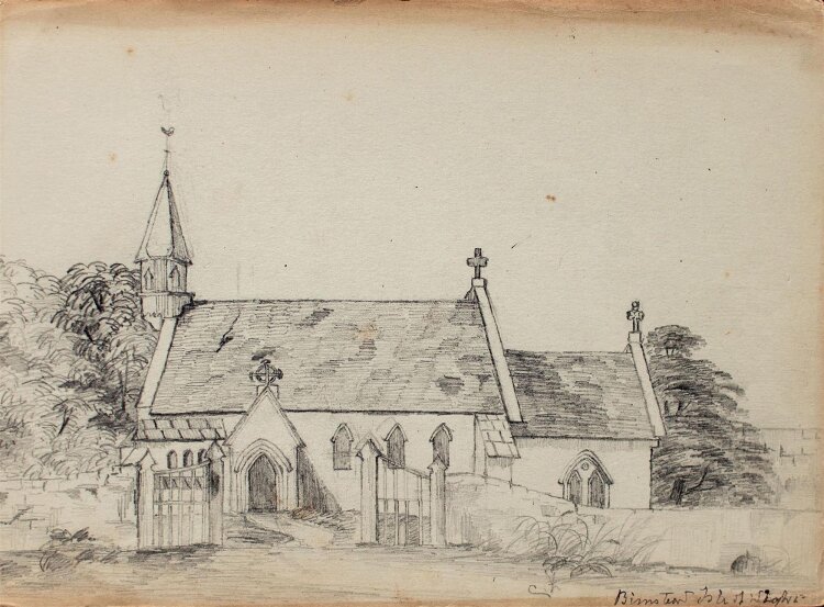 Unbekannt - Holy Cross Church, Binstead, Isle of Wight - Bleistift - o. J.