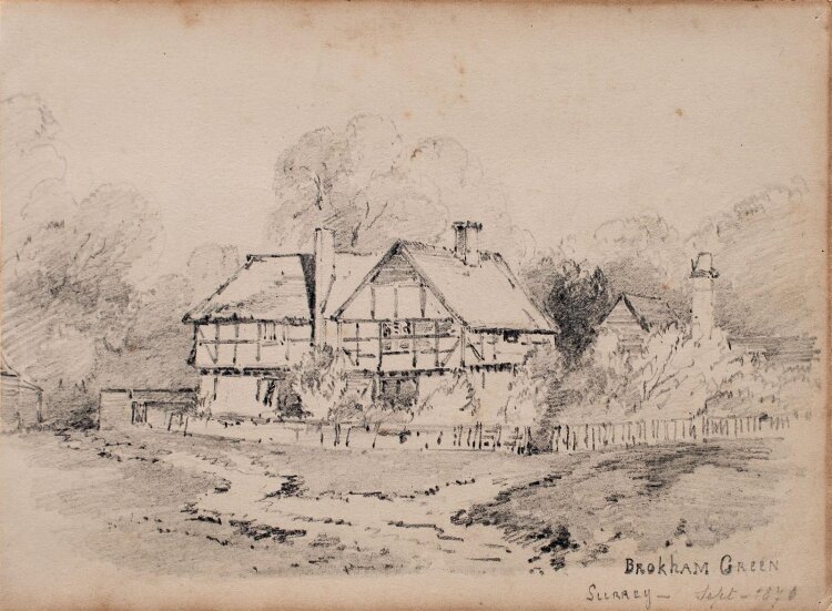 Unbekannt - Brokham Green, Surrey (England) - Bleistift -...