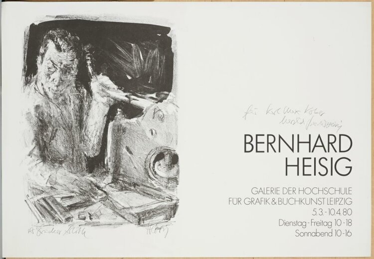 Bernhard Heisig - Der Drucker Horst Arloth, sign. Plakat...