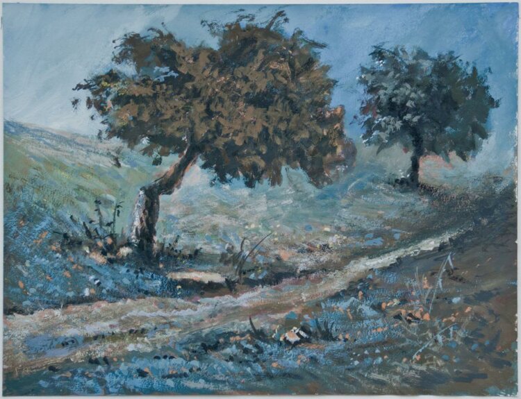 Egon Josef Rilk - Portugisische Landschaft - o.J. - Tempera
