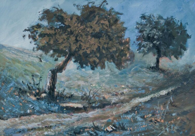 Egon Josef Rilk - Portugisische Landschaft - o.J. - Tempera