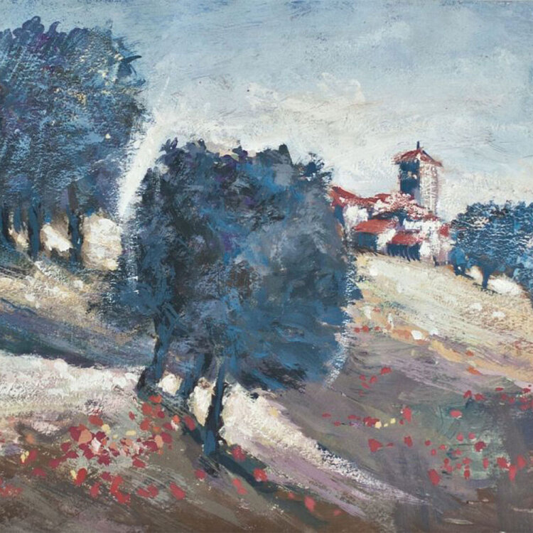 Egon Josef Rilk - Landschaft in Portugal - o.J. - Tempera