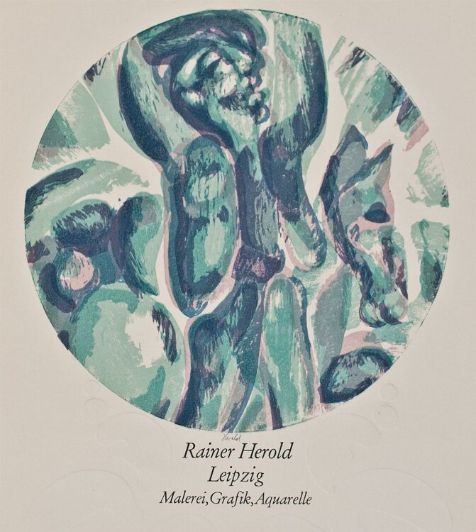 Rainer Herold - signiertes Ausstellungsplakat -...
