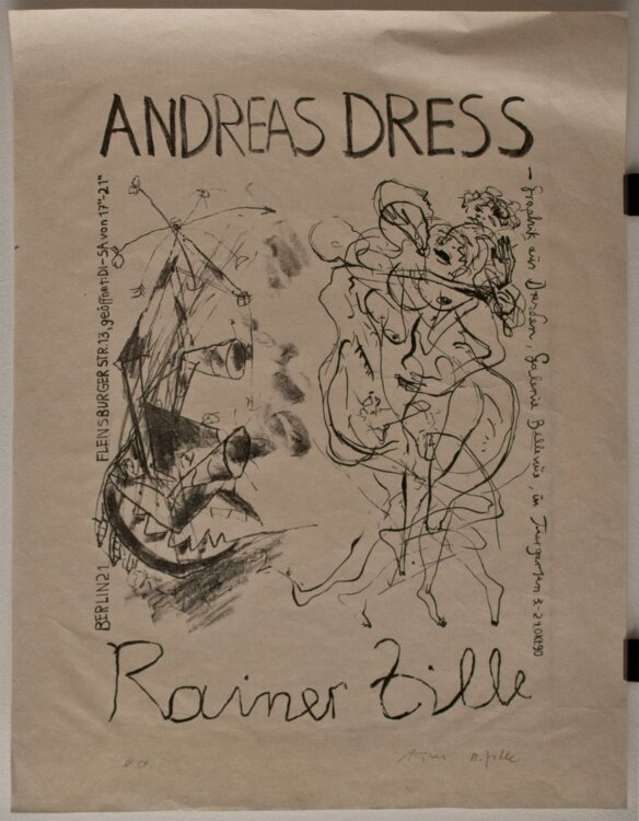Andreas Dress und Rainer Zille  - o. T. - Lithographie -...