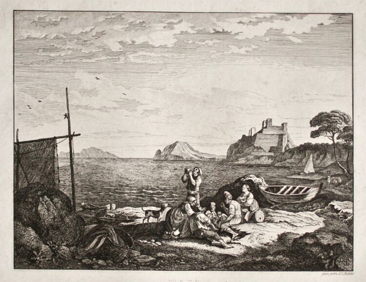 Adrian Ludwig Richter - Baja - Radierung - 1830
