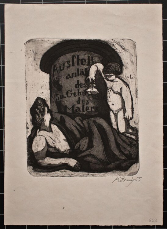 Hans Körnig - Jubiläumsausstellung - 1955 - Aquatintaradierung