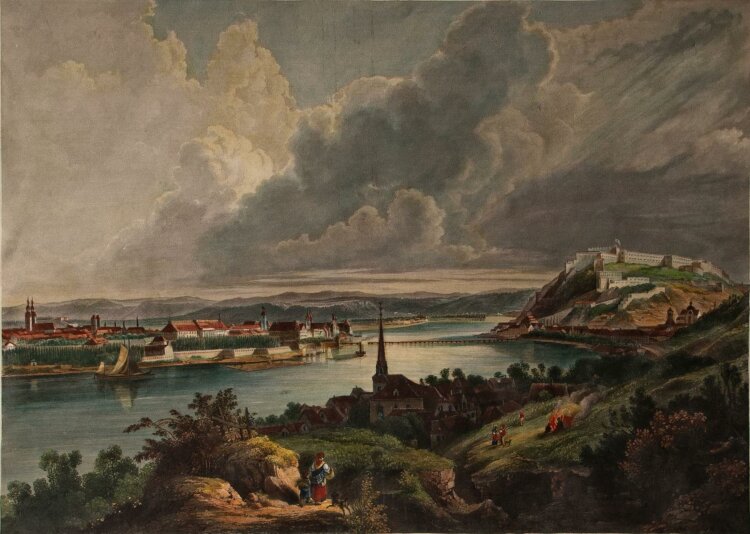Friedrich Salathé - Koblenz, Stadtpanorama - o.J....