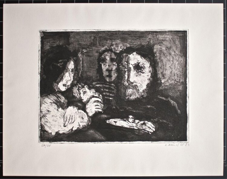 Rolf Händler - Familienporträt - 1983 - Radierung