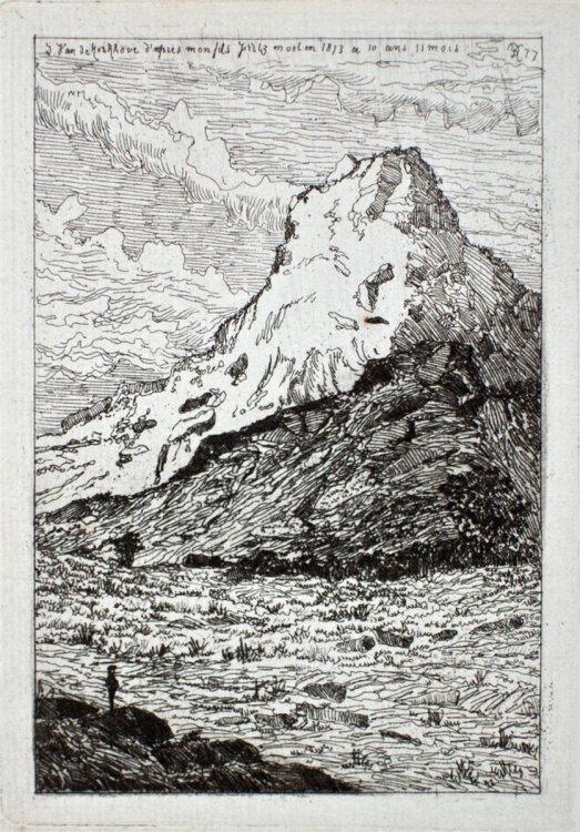Jean van de Kerkhove - Berglandschaft - 1877 - Radierung