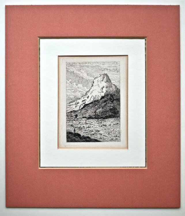 Jean van de Kerkhove - Berglandschaft - 1877 - Radierung