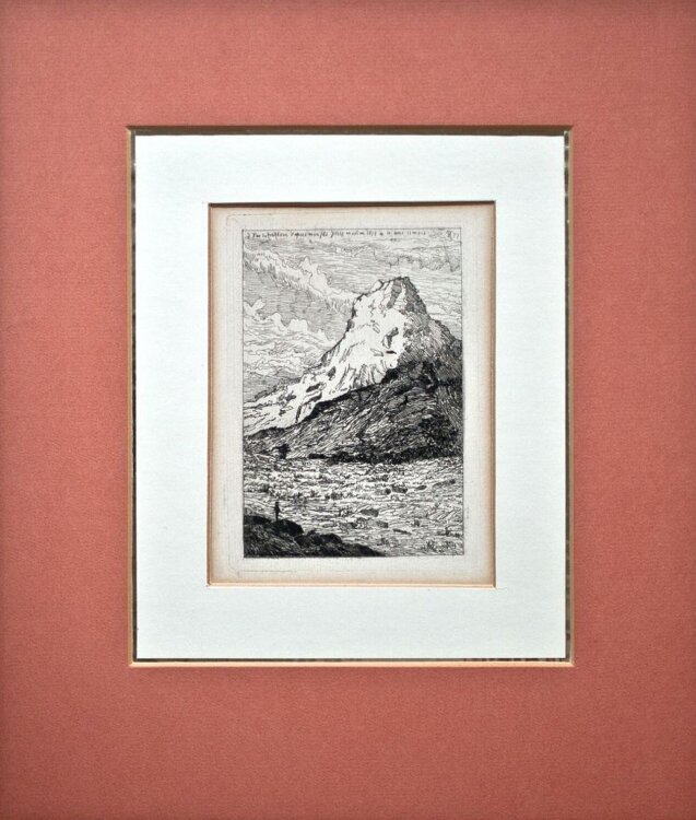 Jean van de Kerkhove - Berglandschaft - 1877 - Radierung