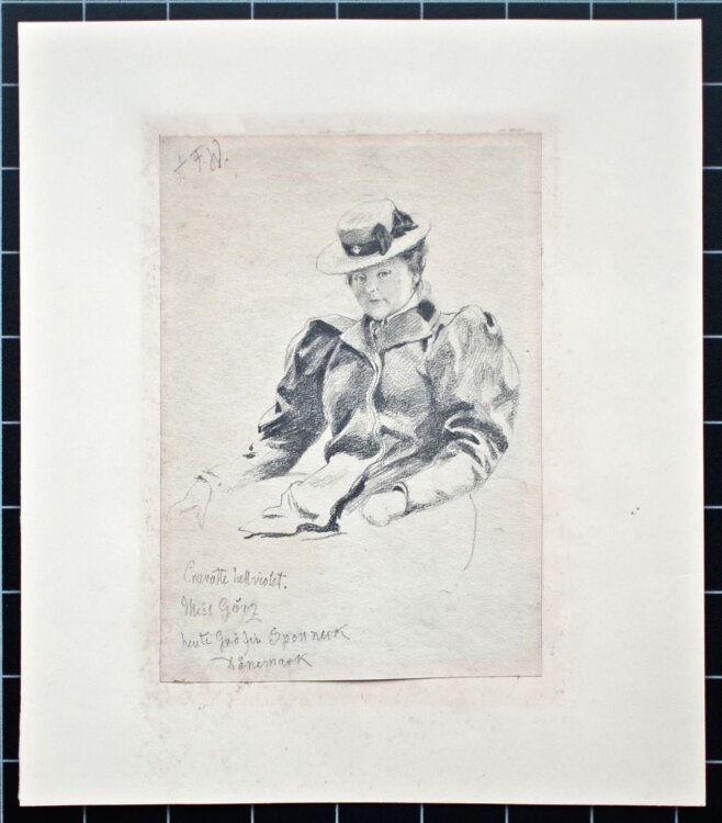 Fritz Werner - Miss Görz/ Gräfin Sponerk, Dänmark - o.J. - Bleistift