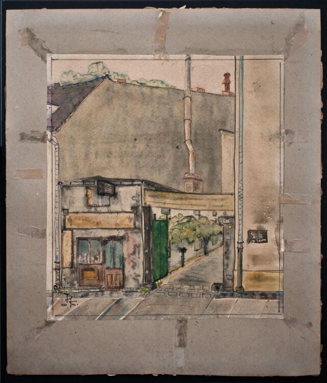 Isolde Drwenski - Alte Charlottenburger Häuser - 1961 - Aquarell