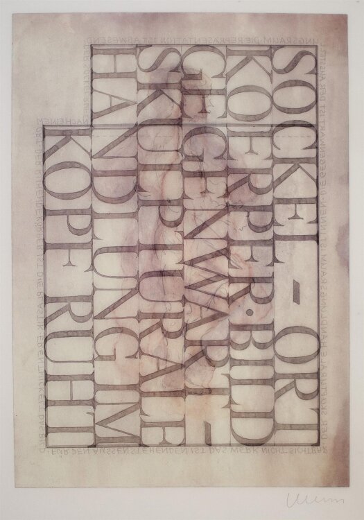 Franz Erhard Walther Modellierung Sprachsockel Offset 1999 Transparentpapier