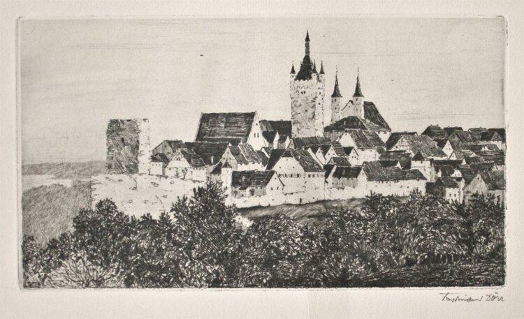 Ferdinand Dörr - Burg Wimpfen - Radierung - o. J.