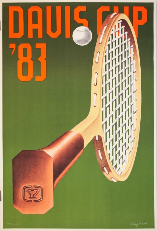 Konrad Klapheck - Davis Cup 83 - 1983 - Lithografie