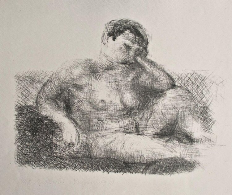 Matthias Jaeger - Weiblicher Akt - 1970 - Lithografie