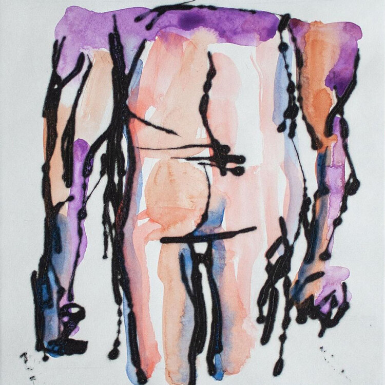 Markus Lüpertz - Der Kunst die Regeln geben - 2005 - aquarellierte Radierung